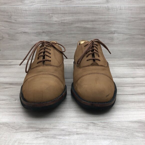 Hunt Club Shoes Mens 9M Brown Nubuck Leather Lace Up Oxfords main image 2